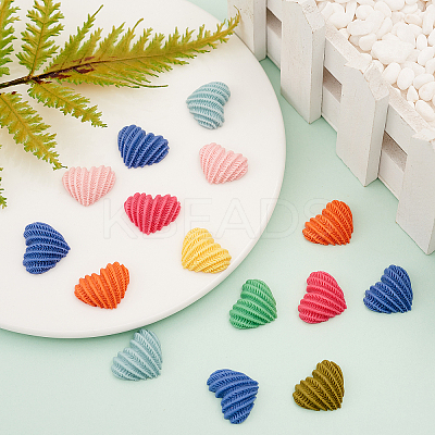 40Pcs 8 Colors Resin Cabochons RESI-CJ0001-193-1
