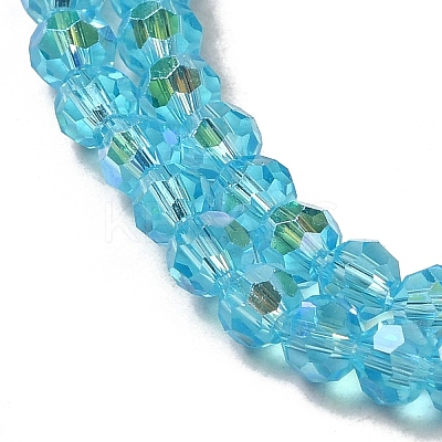 Electroplate Transparent Glass Beads Strands EGLA-A035-T3mm-L08-1