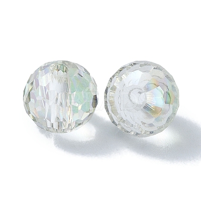 Half Rainbow Plated Glass Beads EGLA-P059-02A-HR03-1