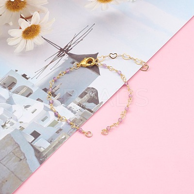 Natural Mixed Stone Handmade Beaded Chains Bracelet Making AJEW-JB00907-1