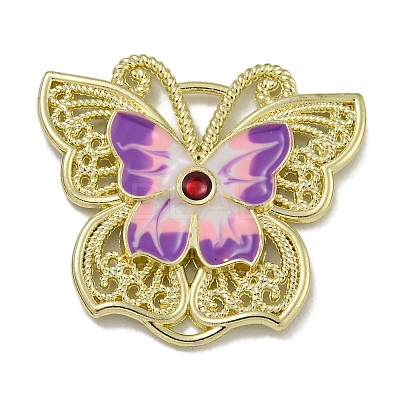 Rack Plating Alloy Enamel Pendants PALLOY-F312-47G-02-1