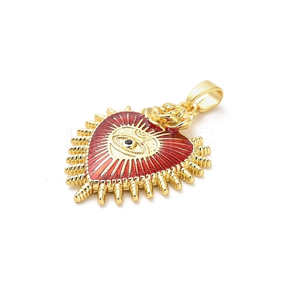 Brass Micro Pave Cubic Zirconia Pendants KK-M314-09G-02-1