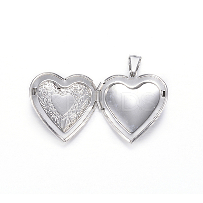 Non-Tarnish 316 Stainless Steel Locket Pendants X-STAS-N0016-03P-1