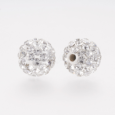 Polymer Clay Rhinestone Beads RB-K050-8mm-C31-1