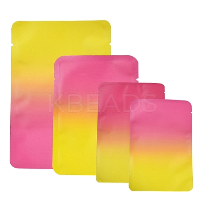 50Pcs 4 Style Two Tone Rectangle Plastic Zip Top Gift Bags OPP-FS0001-19A-4-1