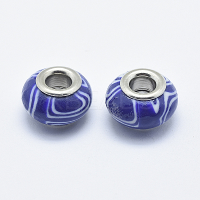 Handmade Polymer Clay European Beads LS-CLAY-K002-C17-1