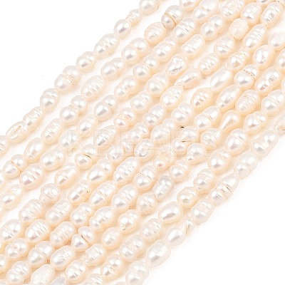 Natural Cultured Freshwater Pearl Beads Strands PEAR-D003-01D-04-1