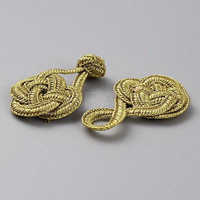 Handmade Chinese Frogs Knots Buttons BUTT-WH0027-27-1
