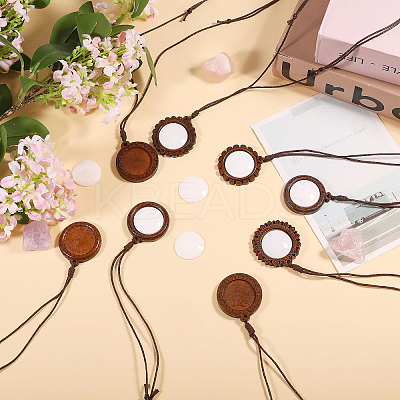 DIY Wood Pendant Decorations Making Kits HJEW-CA00076-1