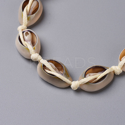 Cowrie Shell Choker Necklaces X-NJEW-JN02388-01-1