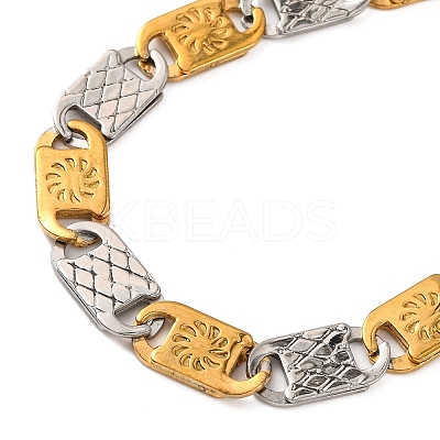 201 Stainless Steel Mariner Link Chain Bracelets BJEW-B078-59GP-1
