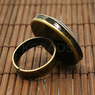 25mm Transparent Clear Domed Glass Cabochon Cover for Brass Portrait Ring Making KK-X0016-NF-1