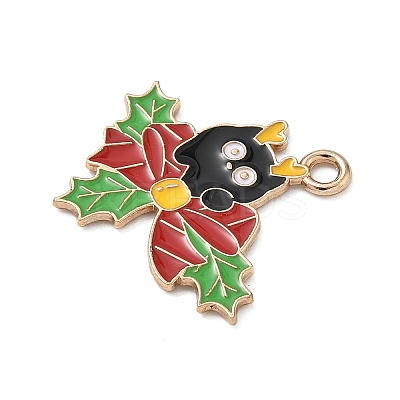 Christmas Alloy Enamel Pendants ENAM-I071-01KCG-05-1