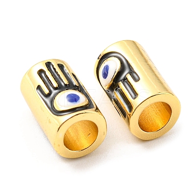 Brass Enamel Beads KK-M247-33G-1