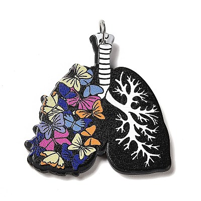Perfect Printed Acrylic Pendants OACR-G018-01A-1