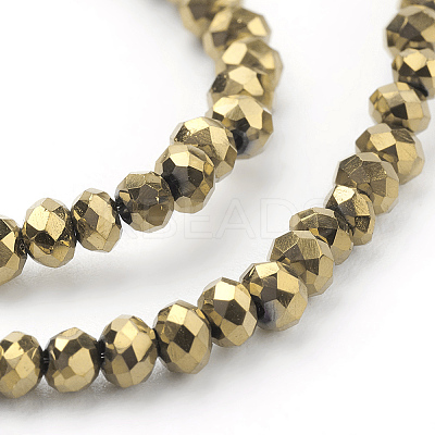 Electroplate Glass Beads Strands LS-EGLA-J025-F05-1