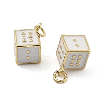 Brass Enamel Pendants KK-U060-33G-02-1