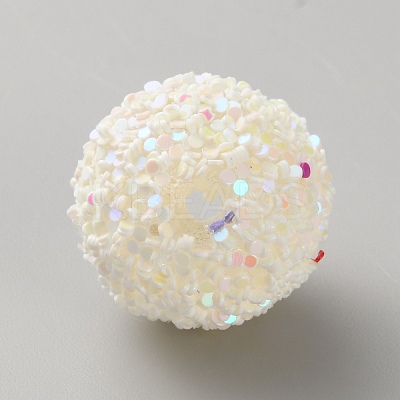 Opaque Acrylic Glitter Beads FIND-CJC0010-111A-17-1