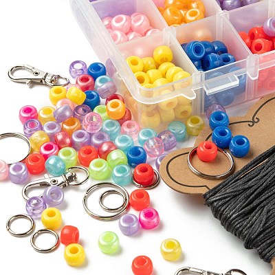 1 Box 13 Colors 325Pcs Plastic Barrel Beads DIY-LS0003-02-1