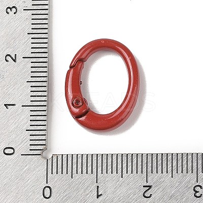 Spray Painted Alloy Spring Gate Rings AJEW-C035-01I-1