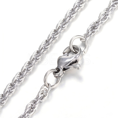Tarnish Resistant 304 Stainless Steel Rope Chain Bracelets LS-BJEW-K002-08-1