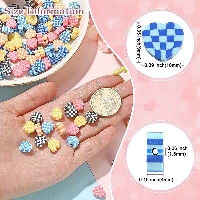 180Pcs 6 Colors Handmade Polymer Clay Beads CLAY-CJ0001-60-1