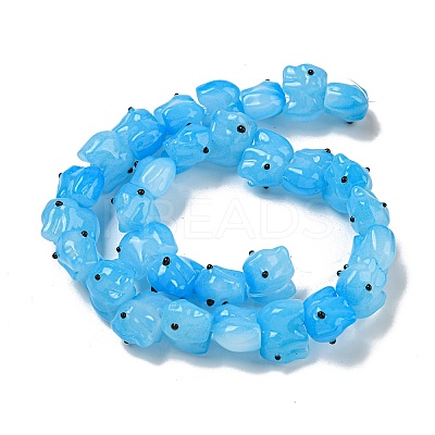 Handmade Transparent Glass Beads GLAA-N0028-01B-1