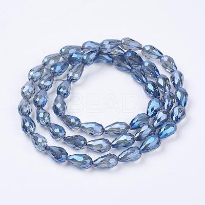 Electroplate Glass Beads Strands EGLA-D015-15x10mm-32-1