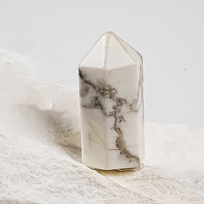 Pointed Tower Natural Howlite Healing Stone Wands PW-WG87518-11-1