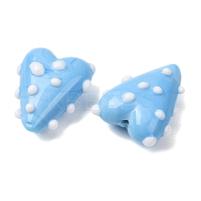 Handmade Lampwork Enamel Beads LAMP-Z025-01G-1