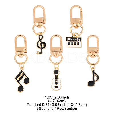5Pcs Alloy Enamel Pendant Decorations HJEW-FS00035-02-1