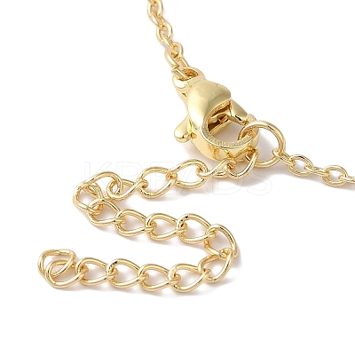 Brass Micro Pave Clear Cubic Zirconia Cable Chain Heart Pendant Necklaces for Women NJEW-C054-01G-1