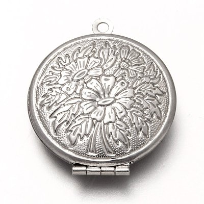 Tarnish Resistant 316 Stainless Steel Locket Pendants STAS-P268-03P-1