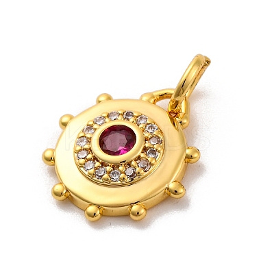 Brass Micro Pave Cubic Zirconia Charms KK-U033-22M-1