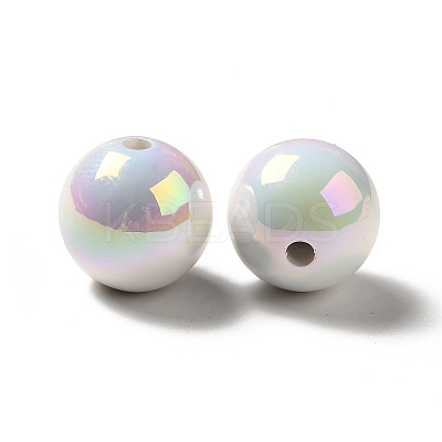 UV Plating Rainbow Iridescent Acrylic Beads LS-X-PACR-D070-01F-1
