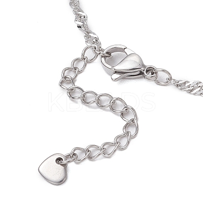 2Pcs 2 Colors 304 Stainless Steel Singapore Chain Bracelet Makings AJEW-JB01322-1
