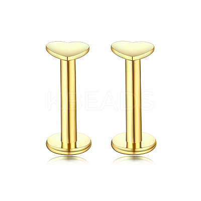 Flat Round Stainless Steel Clear Cubic Zirconia Internally Threaded Labrets WG955BE-07-1