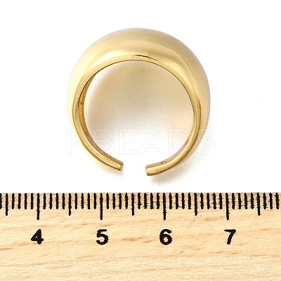 Brass Micro Pave Cubic Zirconia Open Cuff Rings for Women RJEW-K292-09G-1