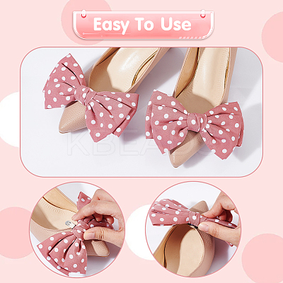 4Pcs 2 Colors Polyester Shoe Charms AJEW-PH0012-19-1