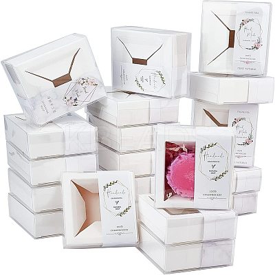 DIY Rectangle PVC with Paper Soap Packaging Boxes AJEW-WH0240-29-1