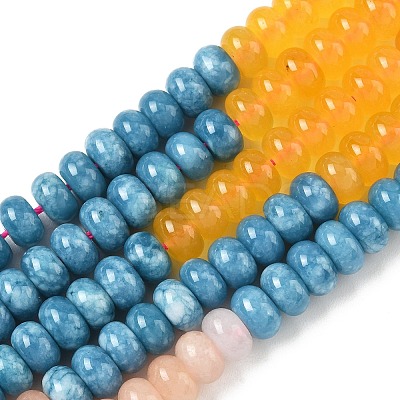 Gradient Color Natural White Jade Beads Strands G-NH0006-A06-01-1