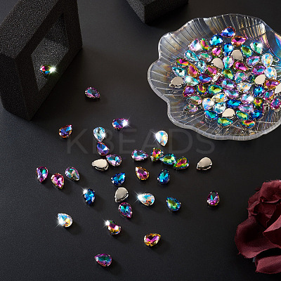 100Pcs 10 Colors Sew on Rhinestone DIY-CW0001-38-1