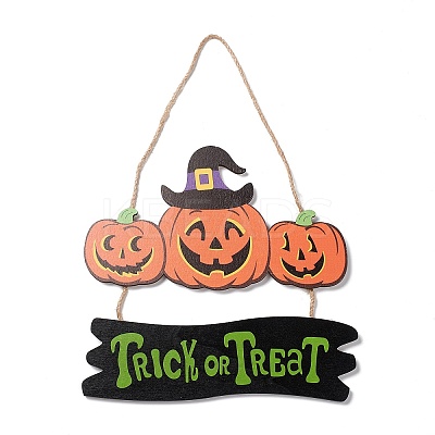 Halloween Wooden Door Wall Hanging Decorations LS-HJEW-K040-01A-1