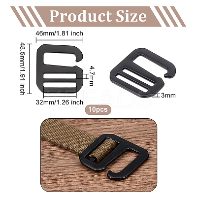 Zinc Alloy Slider Buckles FIND-WH0002-85B-1