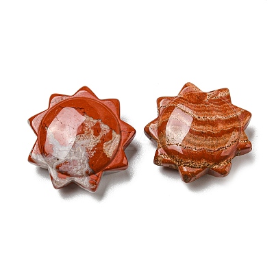 Natural Red Jasper Carved Healing Sun Figurines DJEW-D012-04D-1