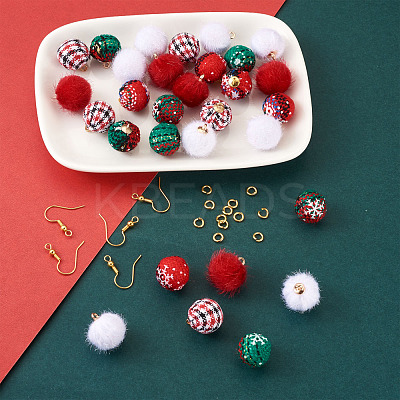DIY Christmas Style Earring Making Kits DIY-TA0008-88-1