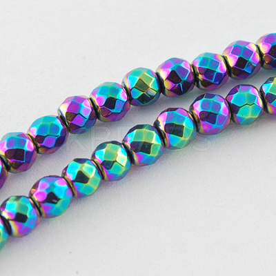 Non-magnetic Synthetic Hematite Beads Strands G-Q890-2mm-6-1