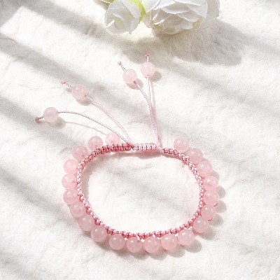 Adjustable Natural & Synthetic Mixed Gemstone Beads Braided Bead Bracelets for Women BJEW-L713-B-1