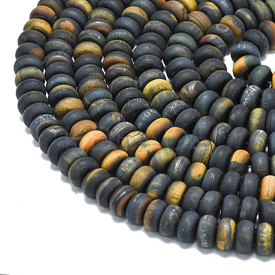 3 Colors Dyed Natural Tiger Eye Beads Strands G-P575-A05-8x5mm-02-1