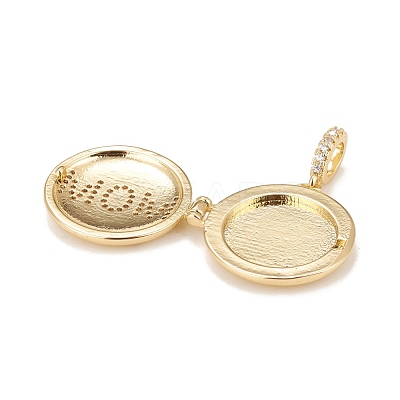 Mother's Day Brass Micro Pave Cubic Zirconia Locket Pendants KK-A161-45G-1